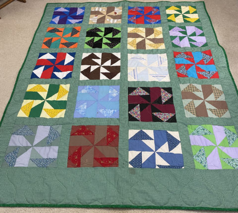 Antionette’s Pinwheels on The Green Quilt