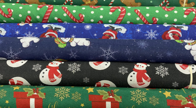 New Christmas Prints are in at Lady Bird Quilts!