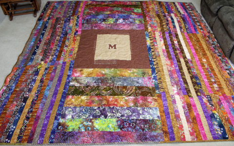 Vickie’s Big Bold Batik Quilt