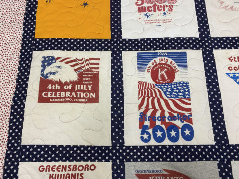 Patsy’s Greensboro, FL 4th of July T-Shirt Quilt