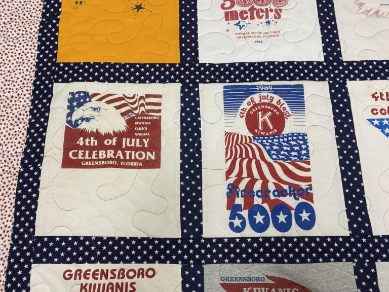 Patsy’s Greensboro, FL 4th of July TShirt Quilt! Lady Bird Quilts