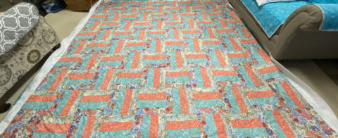 Bonnie’s Teal and Orange Quilt