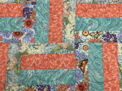 Bonnie’s Teal and Orange Quilt