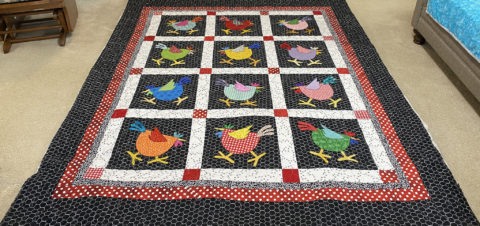 Freida’s Chickens Appliqué Quilt