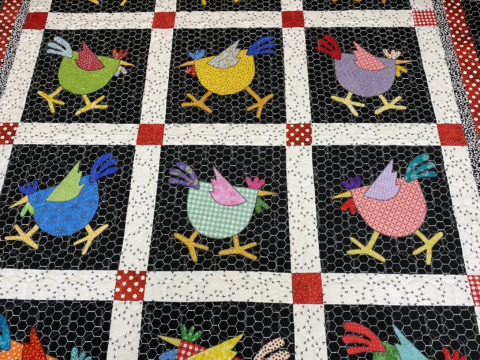 Freida’s Chickens Appliqué Quilt