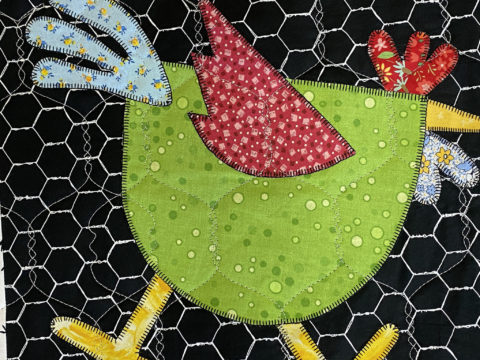 Freida’s Chickens Appliqué Quilt