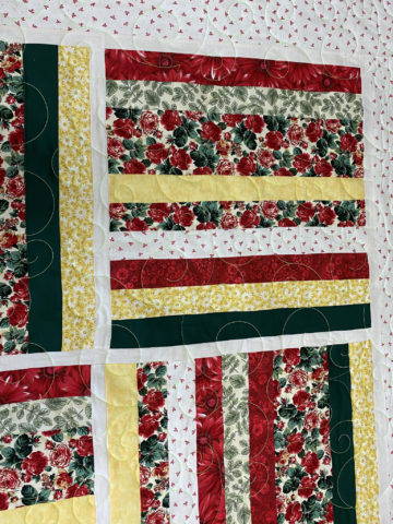 Shirley’s Christmas Colors Strip Throw