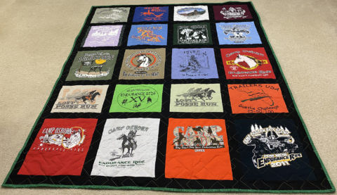 Jill’s Endurance Ride T-Shirt Quilt