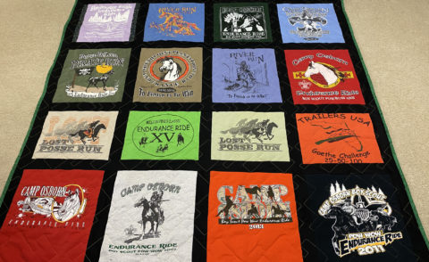 Jill’s Endurance Ride T-Shirt Quilt