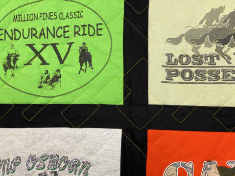 Jill’s Endurance Ride T-Shirt Quilt