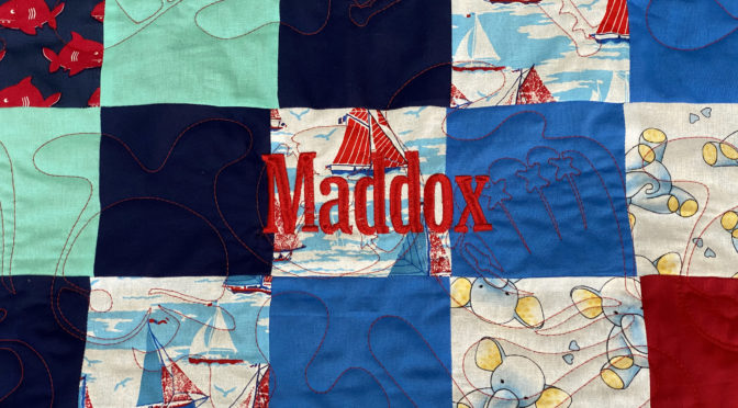 Christie’s “A Father’s Love” Quilt for Maddox!
