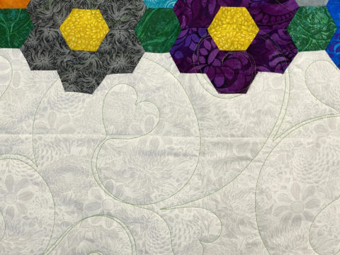 Grandmother’s Flower Garden Quilt by Patti