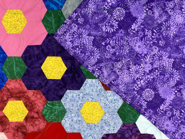 Grandmother’s Flower Garden Quilt by Patti