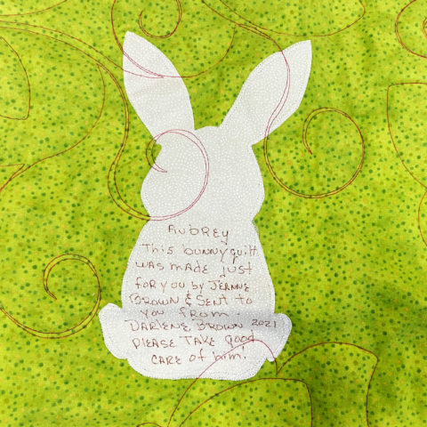 Darlene’s Bunny Quilt for Audry by Jeanne