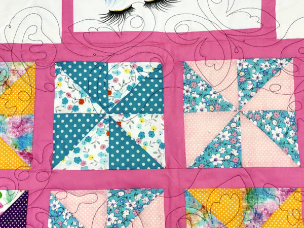 Pretty N Pink Pinwheel Quilt by Lywanda