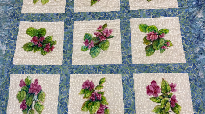 Minnie’s Hand Painted Flowers Throw
