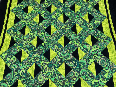 Angela’s Black & Green Lattice Quilt