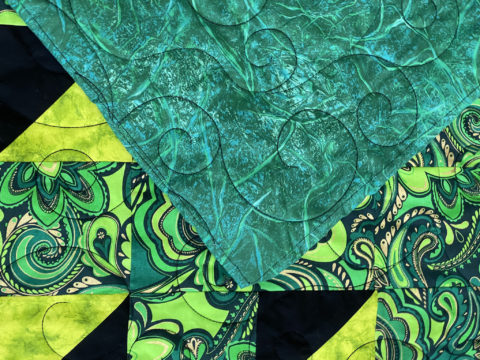 Angela’s Black & Green Lattice Quilt