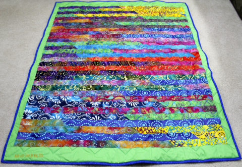 Carole’s Batik Strip Quilt