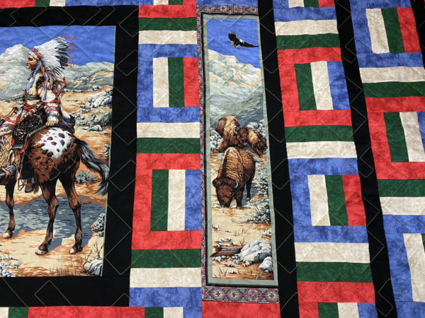Native Chief Quilt for Pug