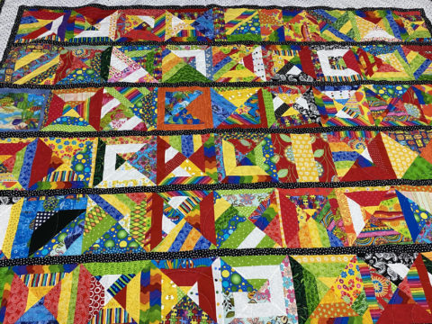 Cheryl’s Scrappy Strip Quilt