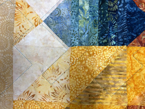 Shirley’s Golden State Batik Quilt