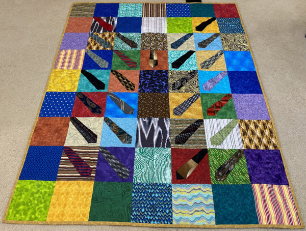 One of Aletha’s Tie Quilts