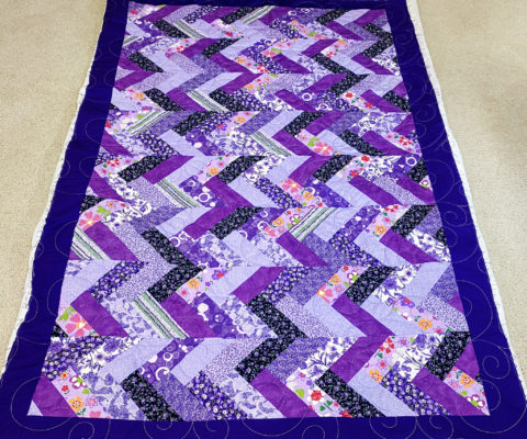 Laura’s Purple Strip Quilt