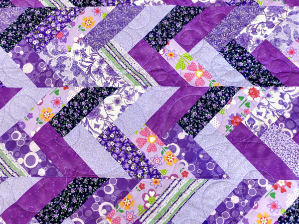 Laura’s Purple Strip Quilt