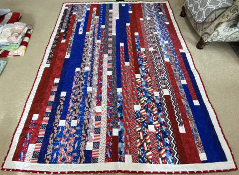 Roseann’s Patriotic Strip Quilt