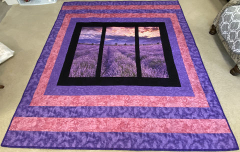 Sandy’s Purple Panel Quilt