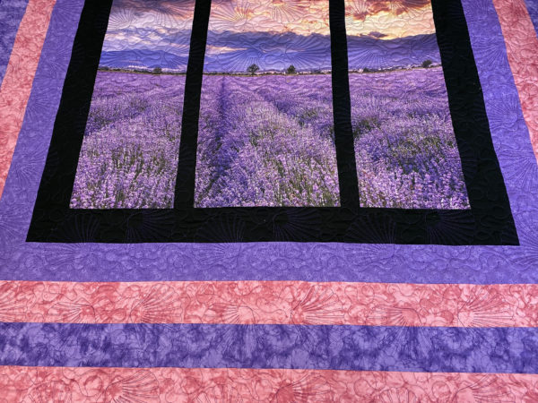 Sandy’s Purple Panel Quilt