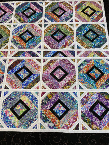 Melanie’s Diamonds and Flowers Quilt