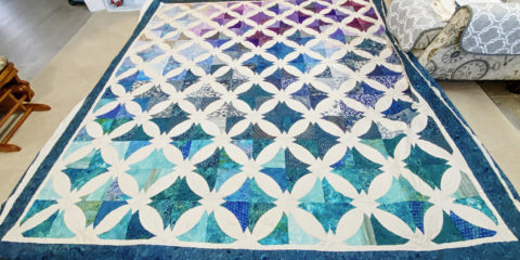 JoAnne’s Blue Batik Shadow Stars Quilt