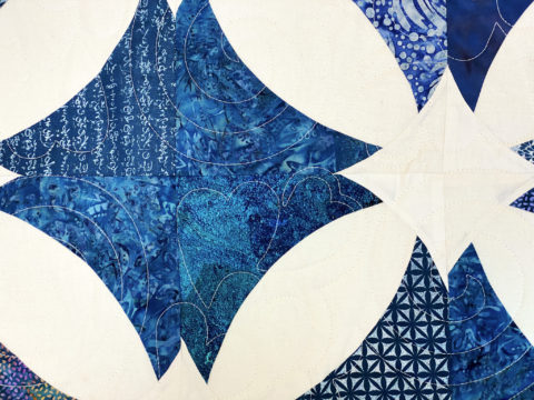 JoAnne’s Blue Batik Shadow Stars Quilt