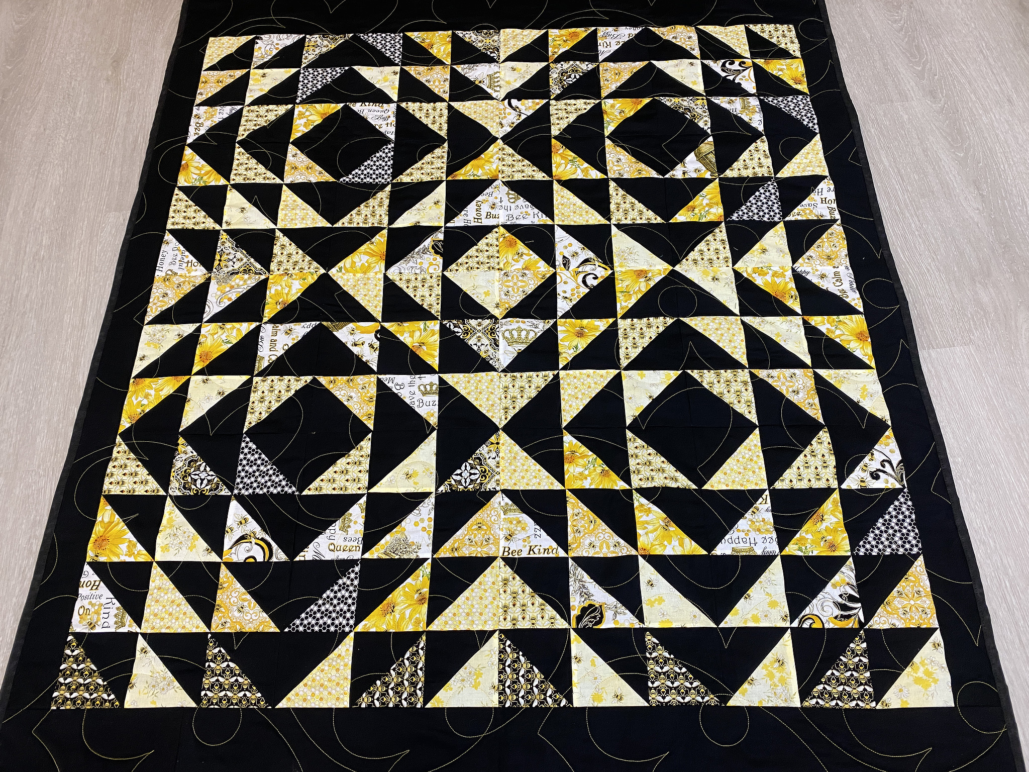 Melanie’s Tranquil Triangles Quilt