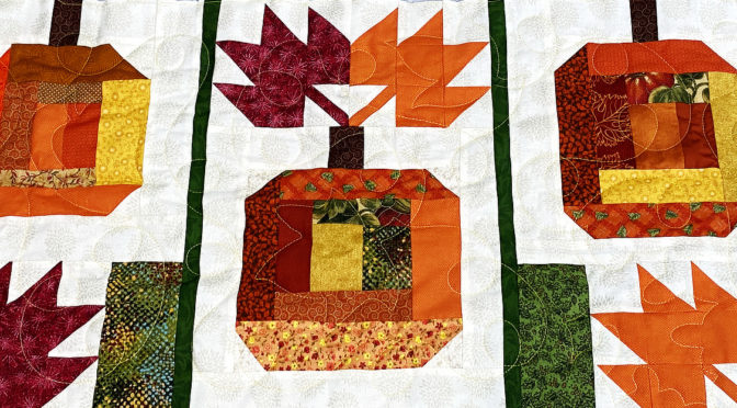 Diana’s Autumn Leaves and Pumpkins Table Runner