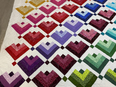 JoAnne’s Lovely Ombre Cabins Quilt