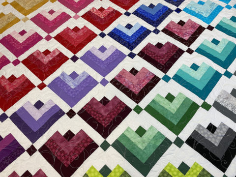 JoAnne’s Lovely Ombre Cabins Quilt