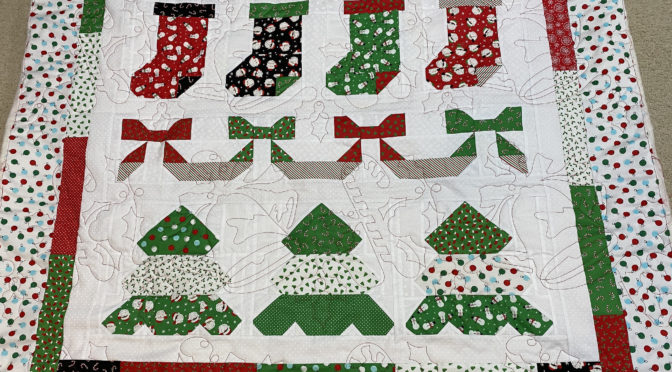 Christmas Holly, Stockings, Ribbons & Trees Throw by Jeanne!