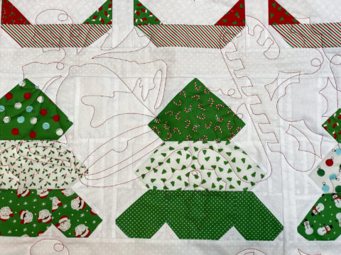 Christmas Holly, Stockings, Ribbons and Trees Throw by Jeanne