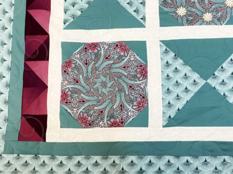 Phyllis’s Classy Teal and Pink Quilt