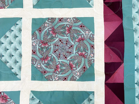 Phyllis’s Classy Teal and Pink Quilt