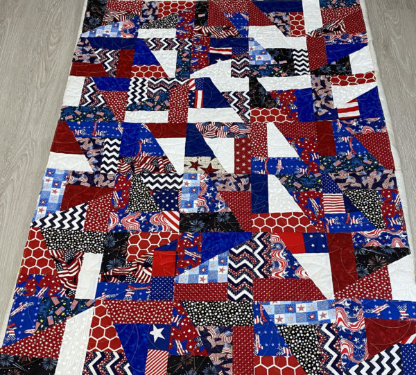 Ann’s Patriotic Red, White and Blue Throw