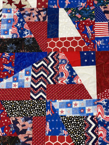 Ann’s Patriotic Red, White and Blue Throw