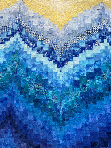 Connie’s Yellows & Blues Bargello Quilt