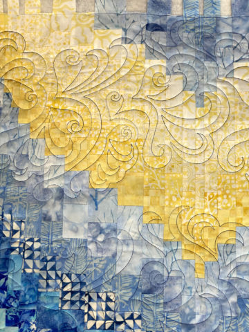 Connie’s Yellows & Blues Bargello Quilt