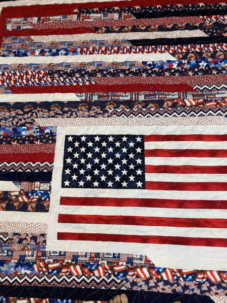 American Flag Patriotic Quilt for Pug