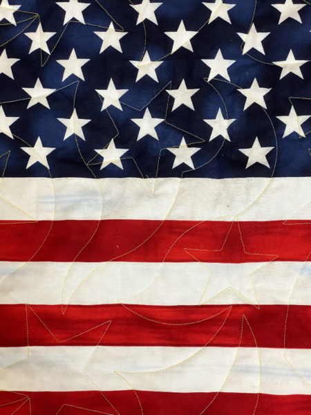 American Flag Patriotic Quilt for Pug