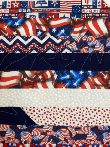 American Flag Patriotic Quilt for Pug